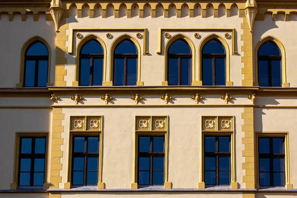 Facade Medieval House Sighisoara Romania — ストック写真