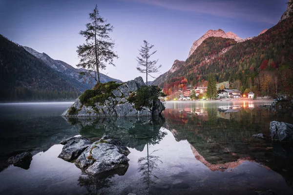 Scenic View Hintersee Magic Forest Village Ramsau Germany — стокове фото