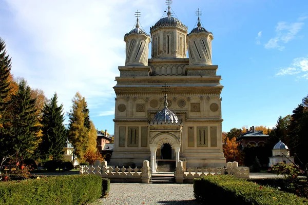 Beautiful Colors Autumn Arges Monastery Curtea Romania — ストック写真