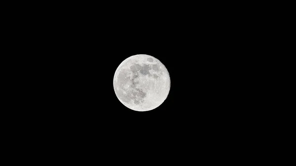 Full Moon Black Night Sky Background — 스톡 사진