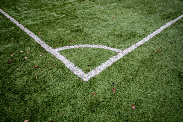 Close Shot Soccer Field Edge — Foto Stock