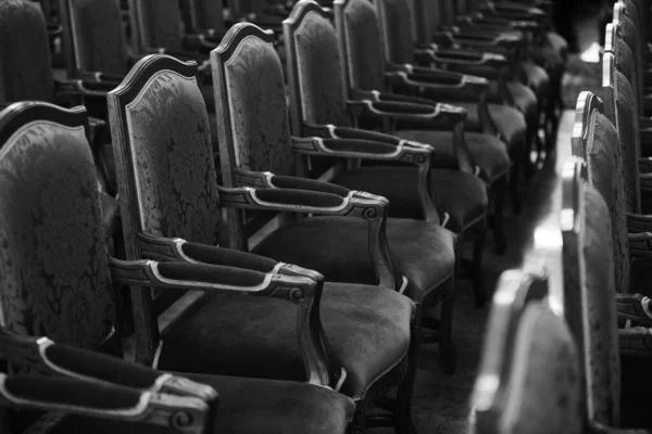 Konferans Salonundaki Sandalyeler Hiç Kimse Hiç Kimse — Stok fotoğraf