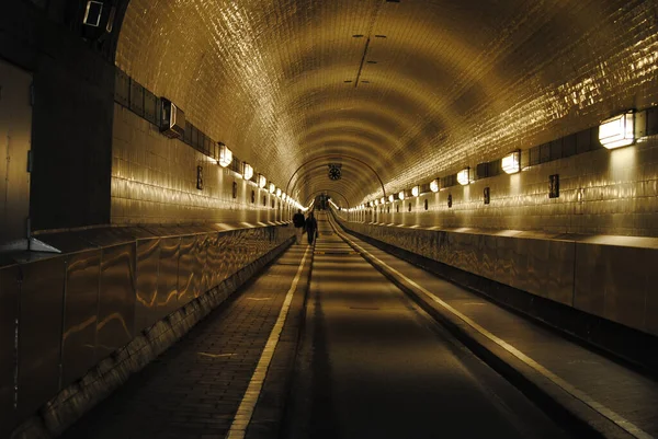Interior Elbe Tunnel Hamburg Germany — Zdjęcie stockowe