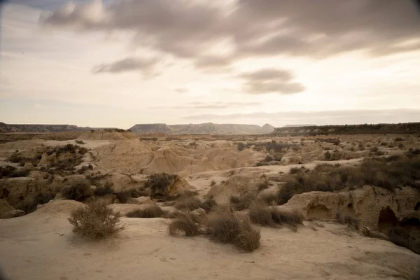 Desertic Landscape Bardenas Reales Desert Navarre Spain — Stock fotografie
