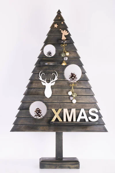 Christmas Tree Home Decor Isolated White Background — Foto de Stock