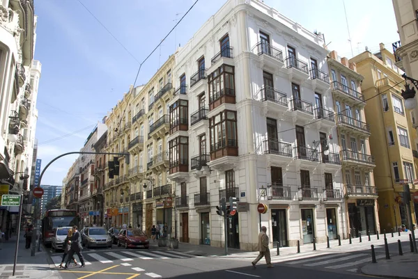 Valencia Spagna Ott 2009 Vista Strade Del Centro Storico Valencia — Foto Stock