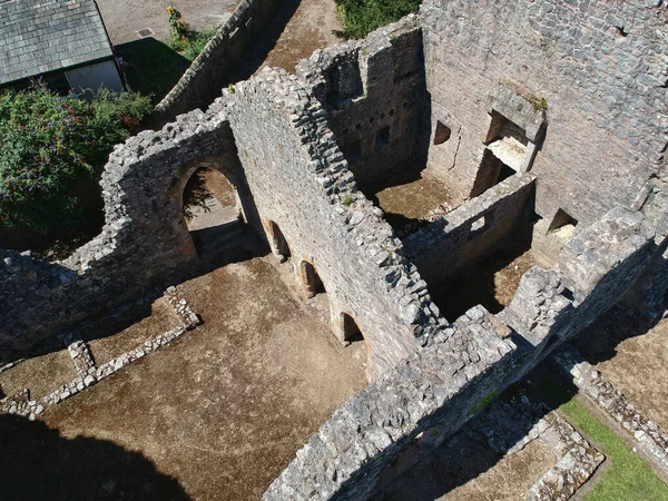 Aerial View Ruins Old Building — ストック写真