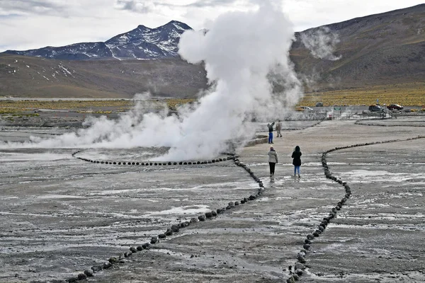 Steaming Hot Springs Atacama Desert Chile South America — Zdjęcie stockowe