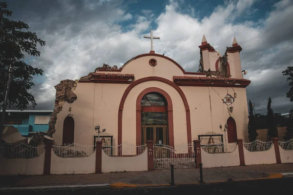 Guayanilla Puerto Rico Január 2020 Egyház Épület Kár Után Egy — Stock Fotó