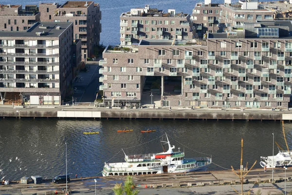 Oslo Norvegia Ottobre 2021 Colpo Nuovi Moderni Costosi Edifici Residenza — Foto Stock