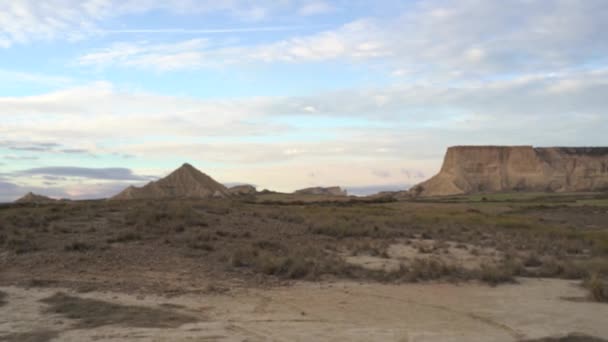 Arid Landscape Desert Bardenas Reales — Stock video