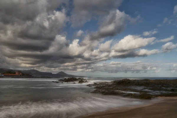 View Gran Canaria Coast Beautiful Cloudy Sky — Fotografia de Stock