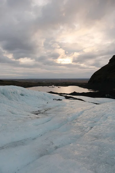 Chilling View Solheimajokull Glacier Iceland —  Fotos de Stock