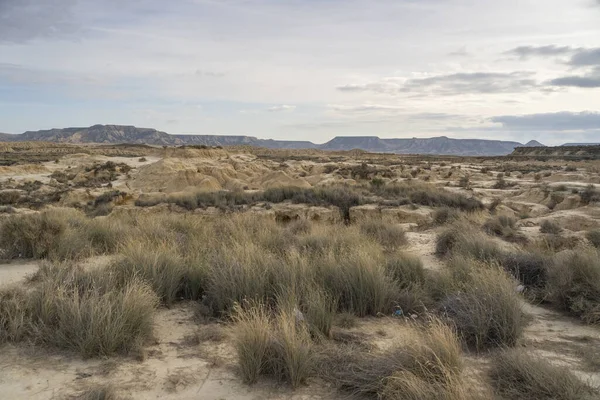 Desertic Landscape Bardenas Reales Desert Navarre Spain — Photo