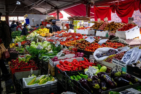 Мельбурн Австралия Ноября 2019 Года Съемка Овощей Красивом Историческом Рынке — стоковое фото