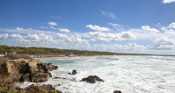 Trenc Espanha Outubro 2018 Uma Bela Vista Praia Ses Covetes — Fotografia de Stock