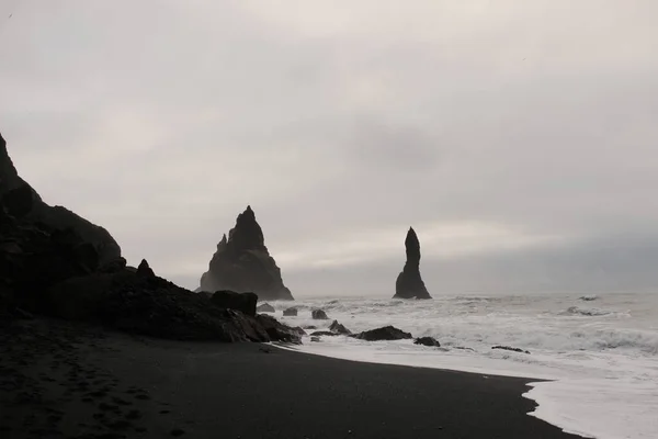 Natural View Beautiful Coast Reynisfjara Iceland — Fotografia de Stock