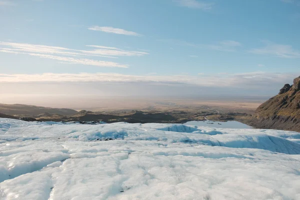 Chilling View Solheimajokull Glacier Iceland — Stockfoto