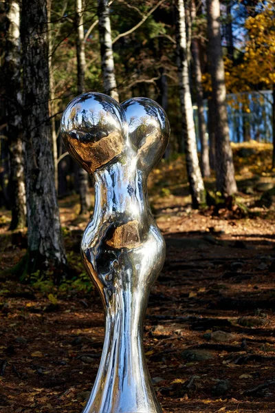 Oslo Noruega Outubro 2021 Close Escultura Marylin Monroe Exibido Parque — Fotografia de Stock