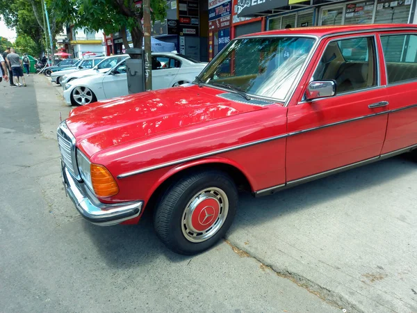 Буэнос Айрес Аргентина Ноя 2021 Представительский Красный Седан Mercedes Benz — стоковое фото