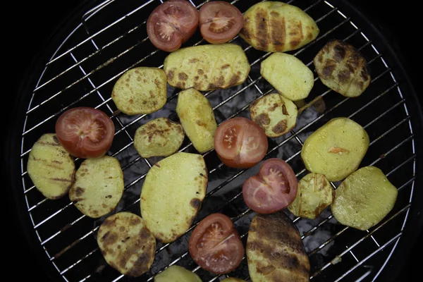 Closeup Vegetables Grill Top View — Fotografia de Stock