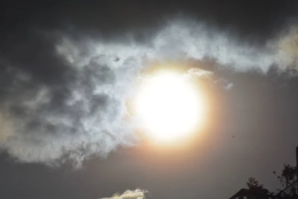 Belo Pôr Sol Capturado Com Filtro — Fotografia de Stock
