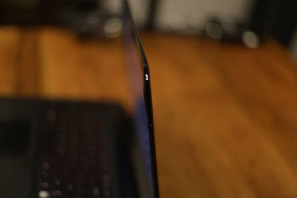 Closeup Laptop Table — Stockfoto