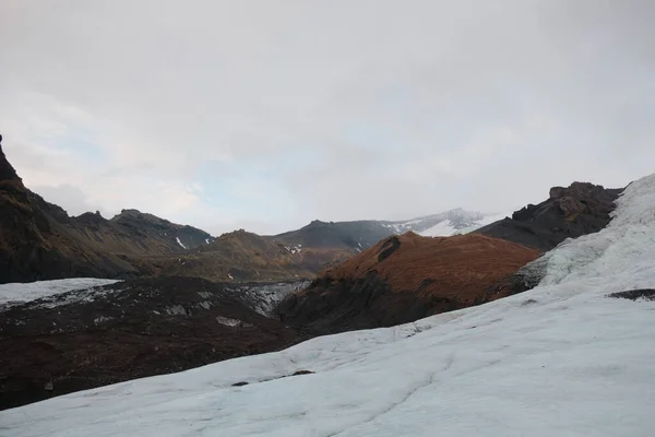 Chilling View Solheimajokull Glacier Iceland — Foto de Stock