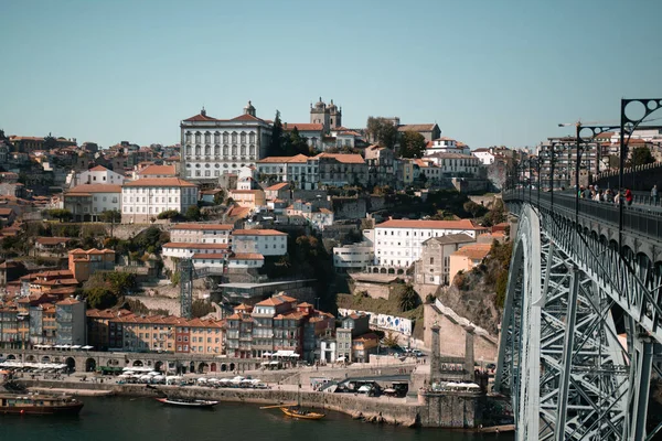 Historic Riverfront Ribeira Region Porto Portugal Old Buildings — Foto Stock
