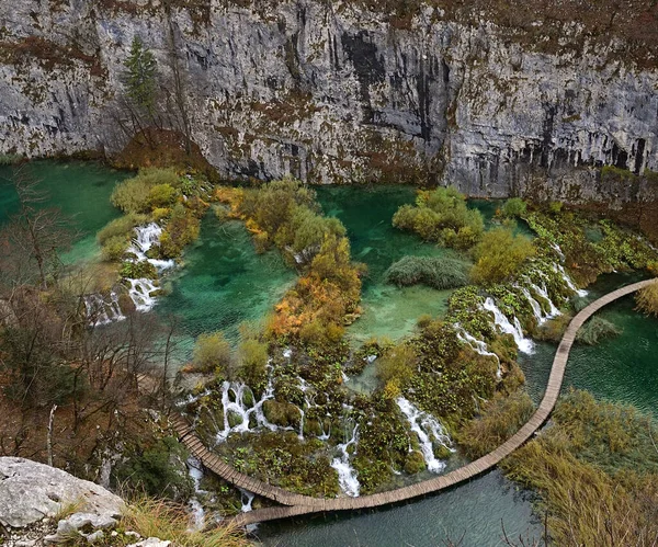 Aerial View Part Plitvice National Park Central Croatia — Fotografia de Stock