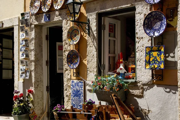 Beautiful Souvenir Shop Old Town Lisbon Portugal — 스톡 사진
