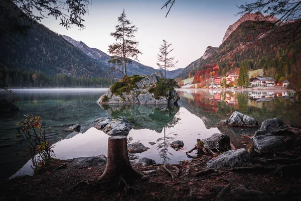 Scenic View Hintersee Magic Forest Village Ramsau Germany — Stockfoto