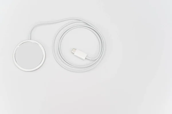 Inverigo Italy Nov 2021 Magsafe Wireless Induction Device Charger Cable — 스톡 사진