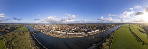 Panorama Pintoresco 360 Ciudad Medieval Hanseática Vista Desde Otro Lado —  Fotos de Stock