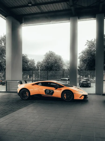 Johannesburg Afrique Sud Déc 2021 Plan Vertical Une Lamborghini Huracan — Photo