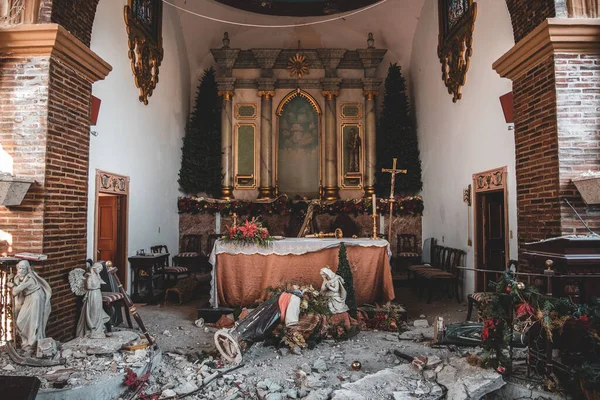 Guayanilla Puerto Rico Jan 2020 Daunele Din Interiorul Bisericii După — Fotografie, imagine de stoc