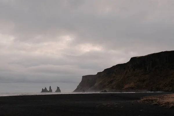 Natural View Black Sand Beach Vik Village Iceland — Φωτογραφία Αρχείου