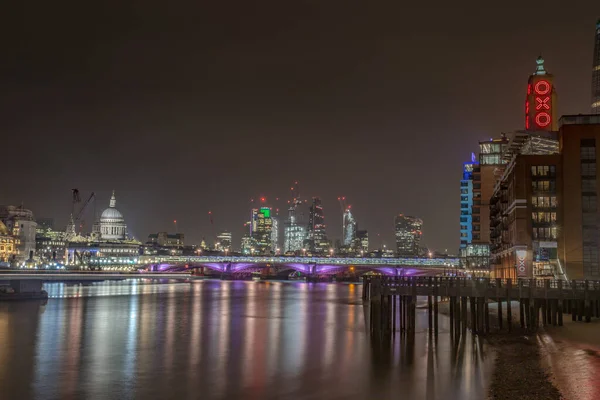 London Zjednoczone Królestwo Grudnia 2020 Blackfriars Bridge Katedra Pawła Miasto — Zdjęcie stockowe