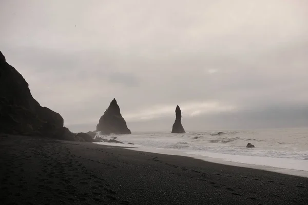 Natural View Beautiful Coast Reynisfjara Iceland — Fotografia de Stock