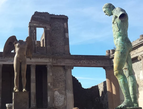 Closeup Shot Statues Pompei Basilica Italy — Fotografia de Stock