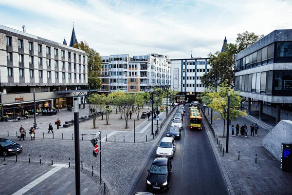 Cologne Germany Ekim 2019 Köln Almanya Sokaklarında Yoğun Kentsel Yaşam — Stok fotoğraf