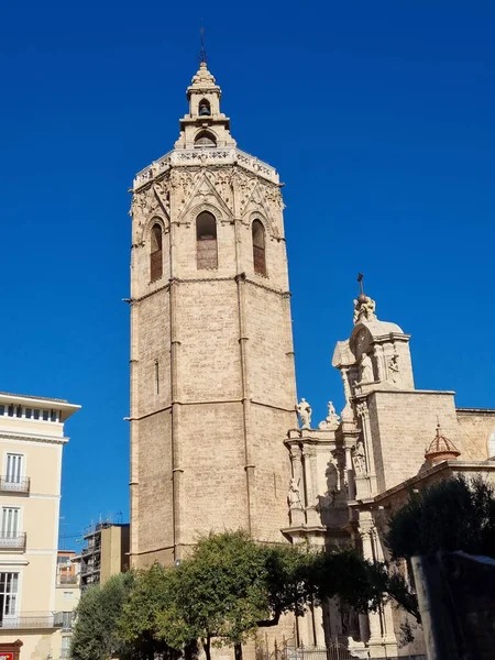Uma Vista Uma Igreja Velha Cidade Valência Espanha — Fotografia de Stock