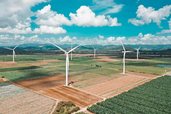 Вид Воздуха Ветряные Турбины Ветряной Ферме Санта Изабель Пуэрто Рико — стоковое фото