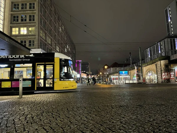 Berlin Deutschland Oktober 2021 Eine Straßenbahn Auf Einer Straße Berlin — Stockfoto