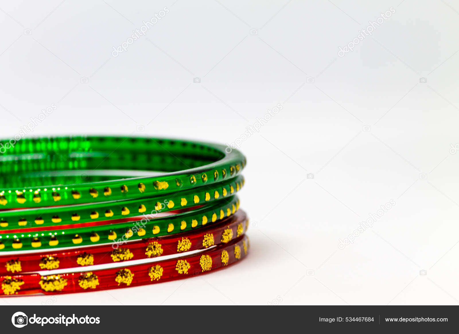 Red and shop green glass bangles