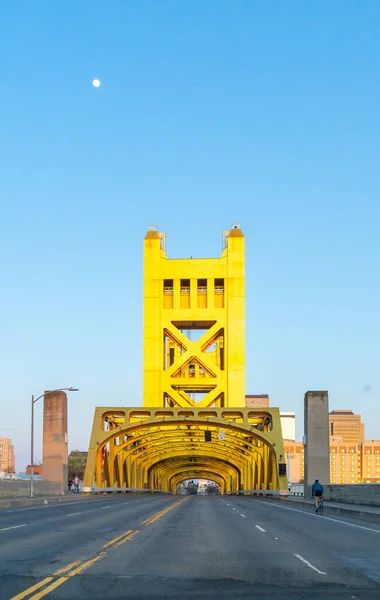 West Sacramento Stany Zjednoczone Marca 2021 Piękny Tower Bridge Zachodnim — Zdjęcie stockowe