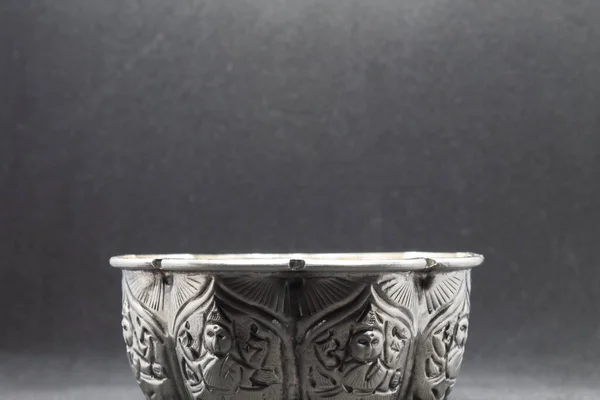 Bowl Used Hindu Festivals Engraved Images God — Stock Photo, Image