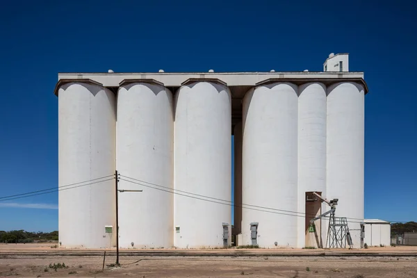 A scenic shot of grain silos situated in the wheat belt region of South Australia