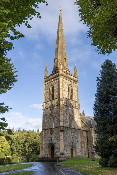 Plano Vertical Iglesia Parroquial Hillsborough Lisburn Irlanda Del Norte Construido —  Fotos de Stock