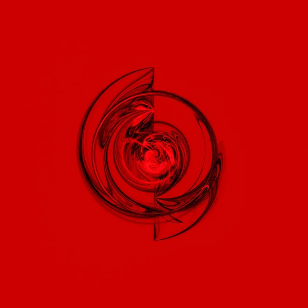 Illustration Tangled Spiral Red Background — Foto Stock